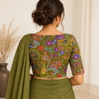 Kairi Mehndi Green Floral Blouse