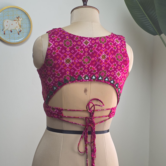 Rani pink Self Adjustable Dory no hook blouse