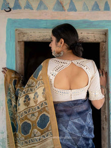 Off White  Naksh Mirror Work Blouse