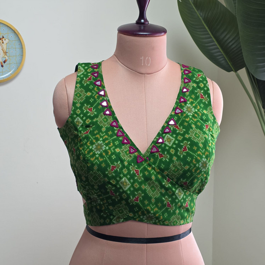 Green Self Adjustable Dory no hook blouse
