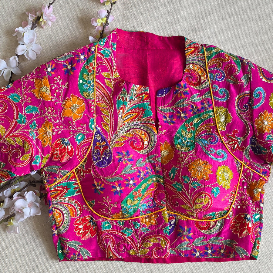 Kairi Pink Floral Blouse