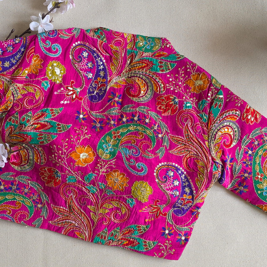 Kairi Pink Floral Blouse