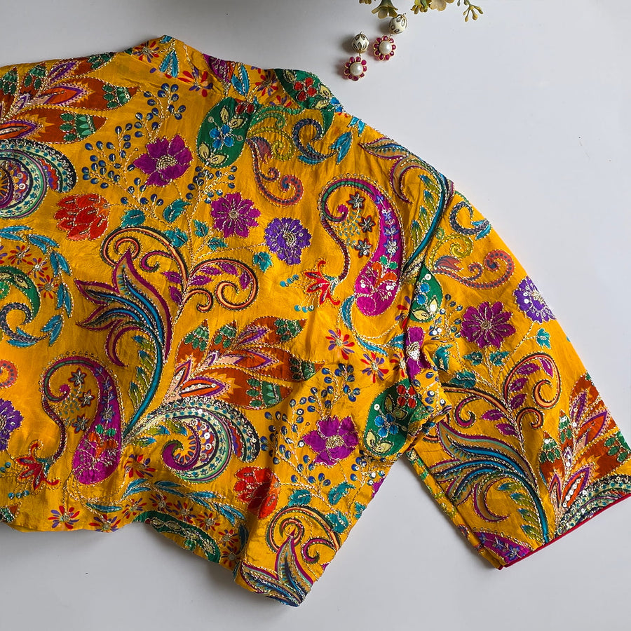 Kairi Yellow Floral Blouse