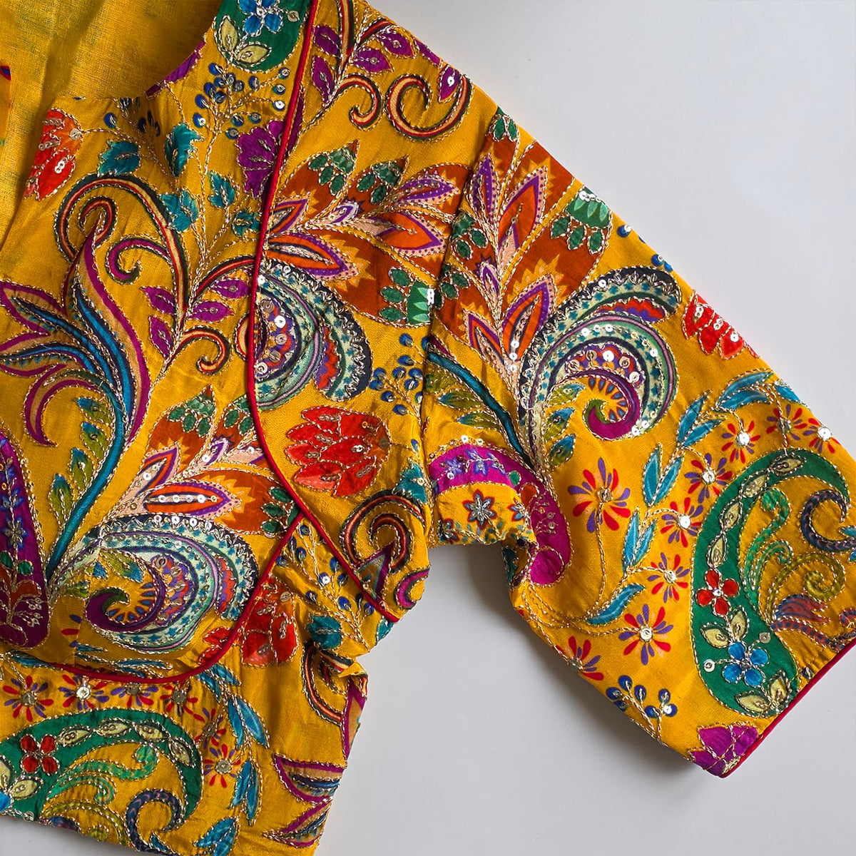 Kairi Yellow Floral Blouse